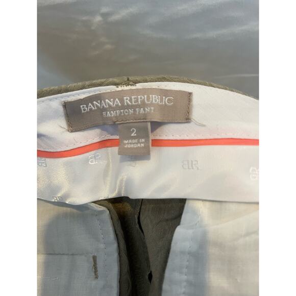 Womens Banana Republic Hampton Pant tan geometric pattern size 2 Business casual - Picture 2 of 7